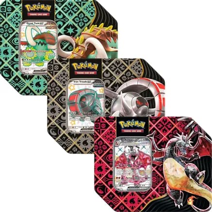 Paldean Fates Tins [Set of 3] — sealed Pokémon TCG product