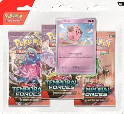 Temporal Forces 3 Pack Blister [Cleffa] — sealed Pokémon TCG product