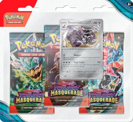 Twilight Masquerade 3 Pack Blister [Revavroom] — sealed Pokémon TCG product