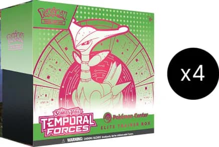 Temporal Forces Pokemon Center Elite Trainer Box Case (Exclusive) [Iron Leaves] — sealed Pokémon TCG product