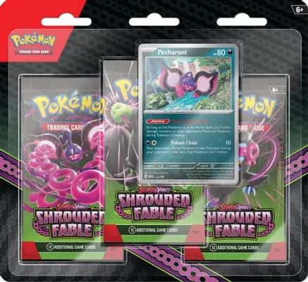 Shrouded Fable 3 Pack Blister [Pecharunt] — sealed Pokémon TCG product