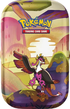 Shrouded Fable Mini Tin (Fezandipiti) — sealed Pokémon TCG product