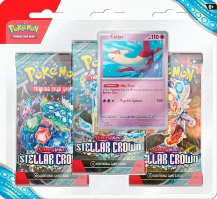Stellar Crown 3 Pack Blisters [Latias] — sealed Pokémon TCG product