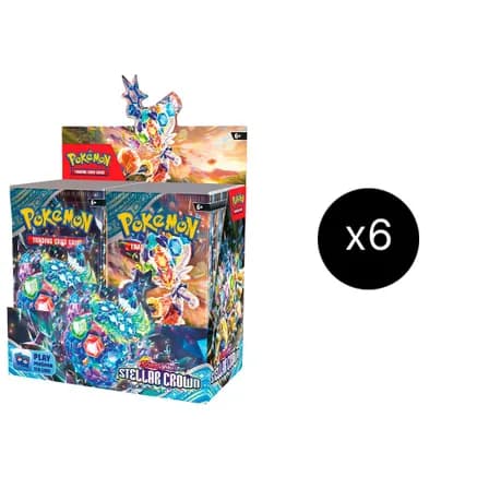 Stellar Crown Booster Box Case — sealed Pokémon TCG product