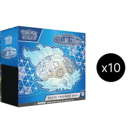 Stellar Crown Elite Trainer Box Case — sealed Pokémon TCG product