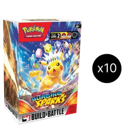 Surging Sparks Build & Battle Box Display — sealed Pokémon TCG product