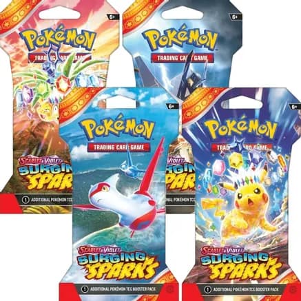 Surging Sparks Sleeved Booster Pack Bundle [Set of 4] — sealed Pokémon TCG product