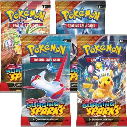 Surging Sparks Booster Pack Art Bundle [Set of 4] — sealed Pokémon TCG product