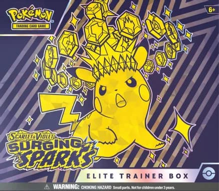Surging Sparks Elite Trainer Box — sealed Pokémon TCG product