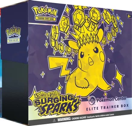 Surging Sparks Pokemon Center Elite Trainer Box (Exclusive) — sealed Pokémon TCG product