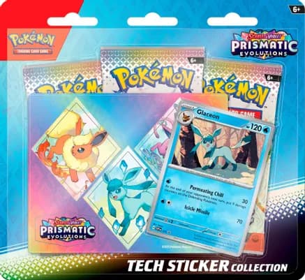Prismatic Evolutions Tech Sticker Collection [Glaceon] — sealed Pokémon TCG product