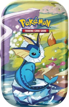 Prismatic Evolutions Mini Tin [Vaporeon] — sealed Pokémon TCG product