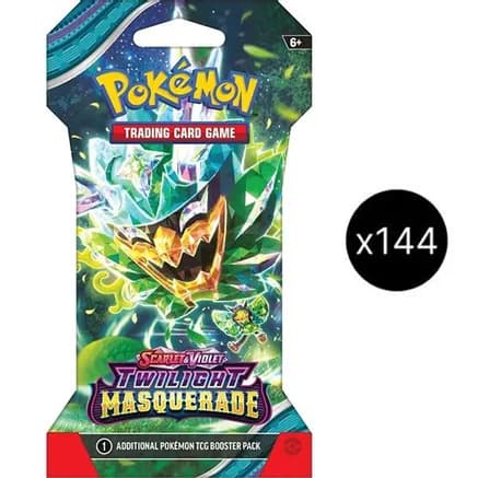 Twilight Masquerade Sleeved Booster Pack Case — sealed Pokémon TCG product