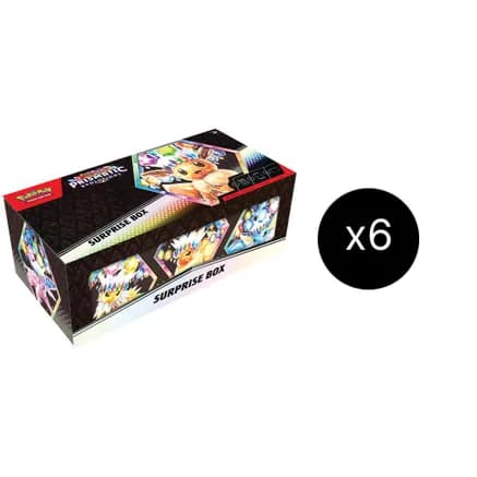 Prismatic Evolutions Surprise Box Case — sealed Pokémon TCG product