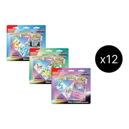 Prismatic Evolutions Tech Sticker Collection Case — sealed Pokémon TCG product