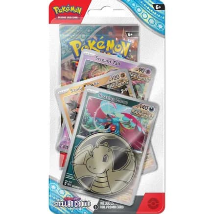 Stellar Crown Premium Checklane Blister [Roaring Moon] — sealed Pokémon TCG product