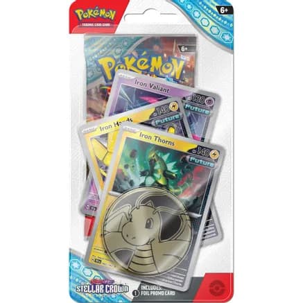 Stellar Crown Premium Checklane Blister [Iron Thorns] — sealed Pokémon TCG product