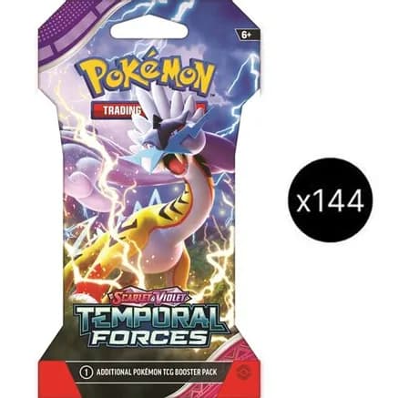 Temporal Forces Sleeved Booster Case — sealed Pokémon TCG product