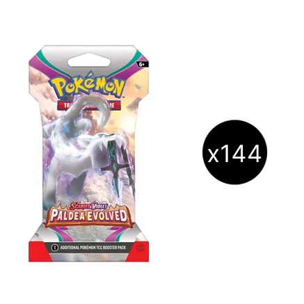 Paldea Evolved Sleeved Booster Case — sealed Pokémon TCG product