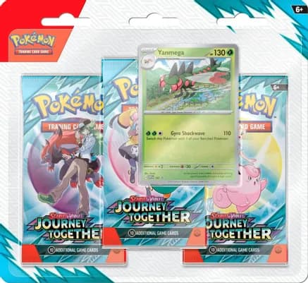 Journey Together 3 Pack Blister [Yanmega] — sealed Pokémon TCG product