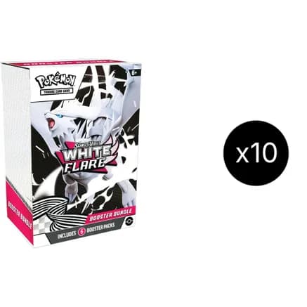 White Flare Booster Bundle Display — sealed Pokémon TCG product
