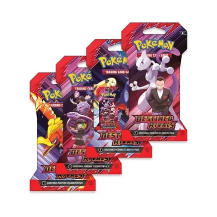 Destined Rivals Sleeved Booster Pack Art Bundle [Set of 4] — sealed Pokémon TCG product