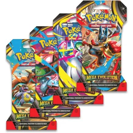 Mega Evolution Sleeved Booster Pack Art Bundle [Set of 4] — sealed Pokémon TCG product