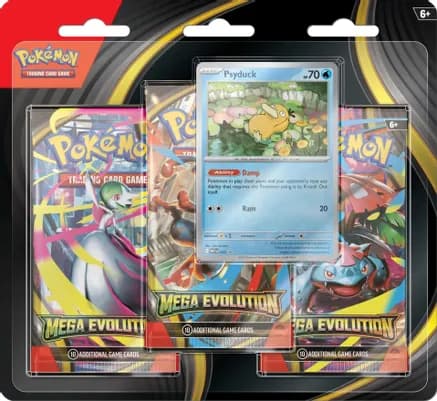 Mega Evolution 3 Pack Blister [Psyduck] — sealed Pokémon TCG product