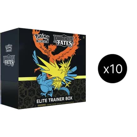 Hidden Fates Elite Trainer Box Case — sealed Pokémon TCG product