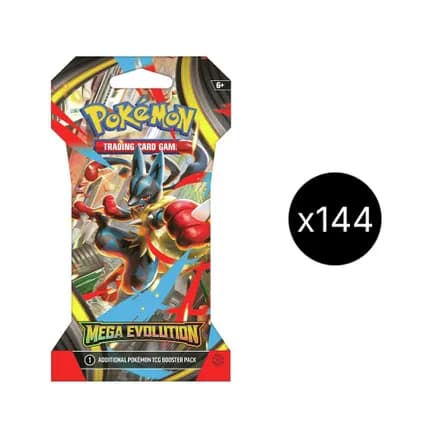 Mega Evolution Sleeved Booster Case — sealed Pokémon TCG product