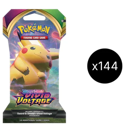 Vivid Voltage Sleeved Booster Case — sealed Pokémon TCG product