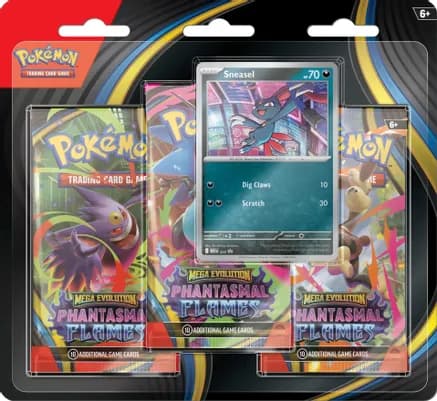 Phantasmal Flames 3 Pack Blister [Sneasel] — sealed Pokémon TCG product