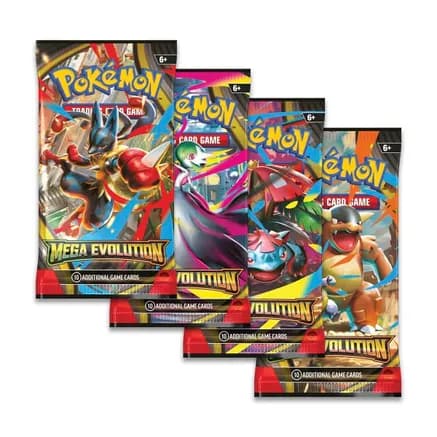 Mega Evolution Booster Pack Art Bundle [Set of 4] — sealed Pokémon TCG product
