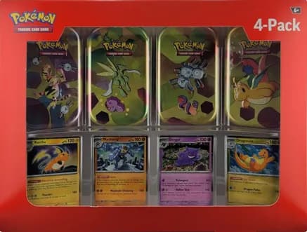 Sam's Club 151 (4 Mini Tins + 4 Promo Cards Bundle) — sealed Pokémon TCG product