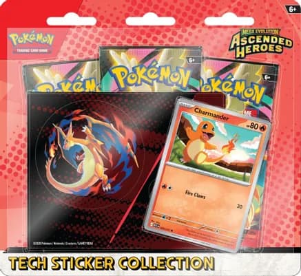 Mega Evolution: Ascended Heroes Tech Sticker Collection - Charmander — sealed Pokémon TCG product
