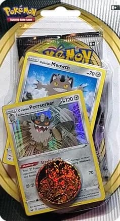 Sword & Shield Single Blister Pack [Galarian Meowth & Galarian Perrserker] — sealed Pokémon TCG product