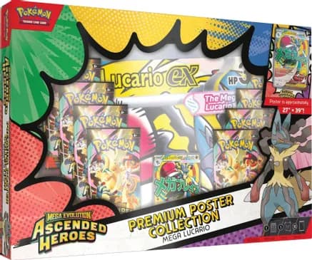 Premium Poster Collection: Mega Lucario — sealed Pokémon TCG product