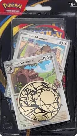 Phantasmal Flames Premium Checklane Blister [Arven's Greedent] — sealed Pokémon TCG product