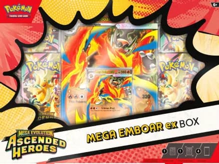 Ascended Heroes Mega Emboar ex Box — sealed Pokémon TCG product