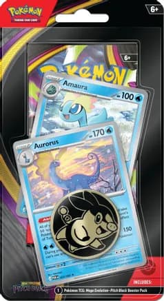 Pitch Black Premium Checklane Blister [Amaura, Aurorus] (Target Exclusive) — sealed Pokémon TCG product