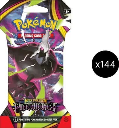 Pitch Black Sleeved Booster Case — sealed Pokémon TCG product