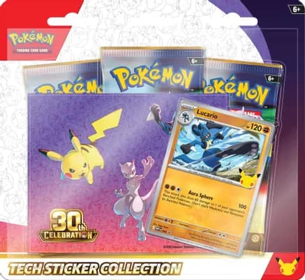 30th Celebration Tech Sticker Collection [Lucario] — sealed Pokémon TCG product