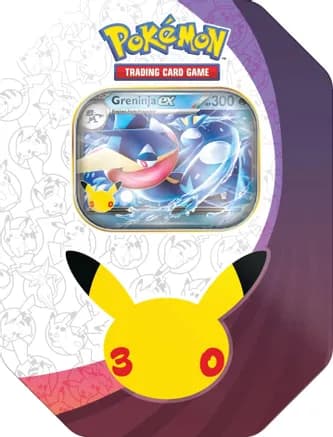 30th Celebration ex Tin [Greninja ex] (International Version) — sealed Pokémon TCG product