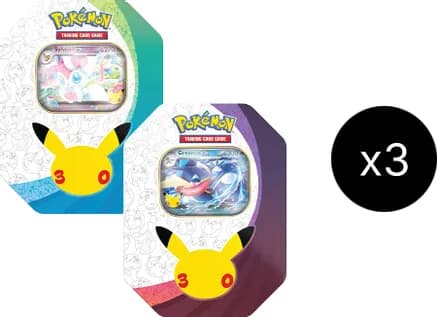 30th Celebration ex Tin Case (International Version) — sealed Pokémon TCG product