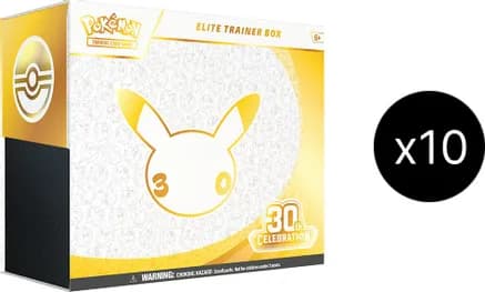 30th Celebration Elite Trainer Box Case — sealed Pokémon TCG product