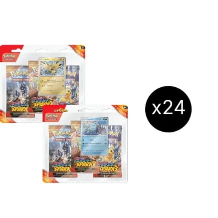Surging Sparks 3 Pack Blisters Case — sealed Pokémon TCG product