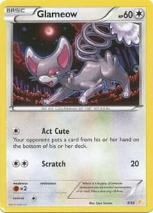 Glameow (1) — XY Trainer Kit: Pikachu Libre & Suicune 1 Pokémon card