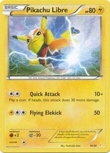Pikachu Libre (14 - Non-Holo) — XY Trainer Kit: Pikachu Libre & Suicune 14 Pokémon card