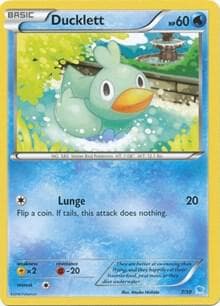 Ducklett (7) — XY Trainer Kit: Pikachu Libre & Suicune 7 Pokémon card