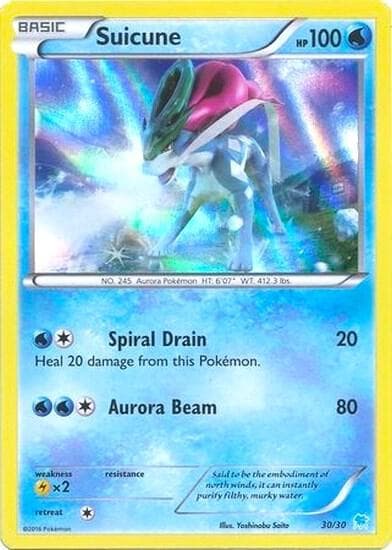 Suicune (30 - Holo) — XY Trainer Kit: Pikachu Libre & Suicune 30 Pokémon card